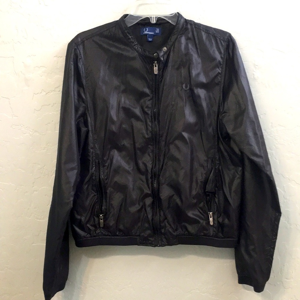Black Nylon Fred Perry bomber jacket